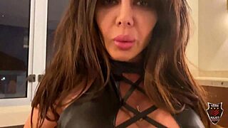 Busty brunette cougar nina dolci enjoys an orgasm with rome major in lingerie