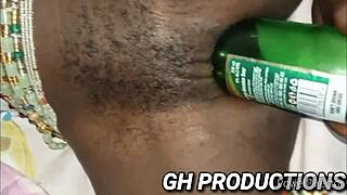 yo, saw yaa yaa slip a club bottle into her pussy and ass last night
