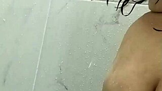 stepfather gets an erection spying on stepdaughter in the shower