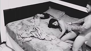 i set up a hidden camera at home and caught my neighbor fucking my wife final part complete on red