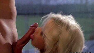 Watch this sexy blonde give a classy blowjob