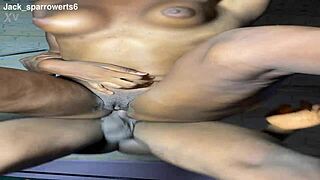 Hot fuck for my ebony teen babe, she's so tight 😍