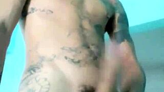 Skinny Guy Shows His Good Banana Toy In Living Room