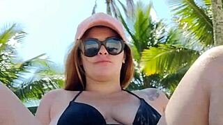 She felt excited wearing a short bikini to the beach