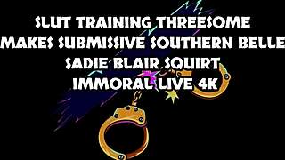 Sadie Blair's Intense First Squirting Orgasm on Camera