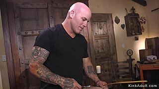 The busty alt blonde endured caning and rough banging in bdsm submission