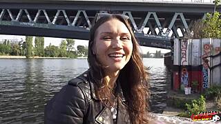 german scout checks small waist for casting quickie