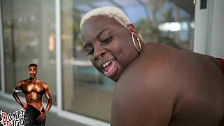 phat booty ebony bbw marley moore gets some poolside bbc