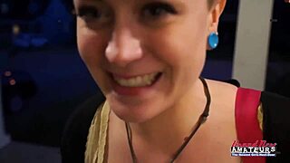 Exotic cutie Micah rubs her tits while sucking cock to cum.