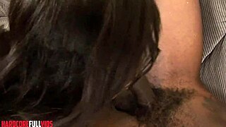 Black ebony babe with big ass gets fucked by big black cock