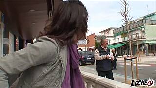 Blonde girl appeals her fine with a hot blowjob in Spanish.