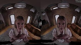 bride gives blowjob in dark room vr wedding scene