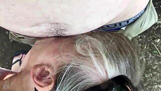 Feeling the passion as friend's mom gives deepthroat blowjob