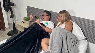 Colombian Stepmother Fucks Stepson With Big Tits While Husband Rests Next