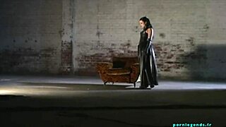 belladonna in black stockings enjoys a casual scene