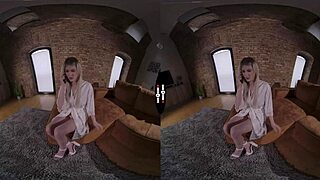 bride gives blowjob in dark room vr wedding scene