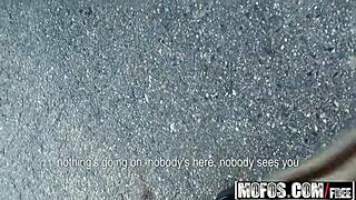 Latina teen gets anal facial on beach!