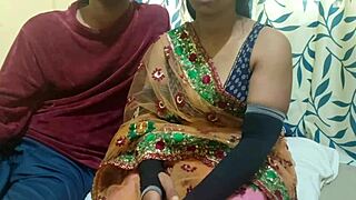 Desi Indian wife in doggy style homemade scene