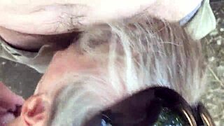 Feeling the passion as friend's mom gives deepthroat blowjob