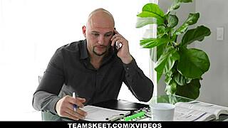 Binky Beaz gets facial cumshot.