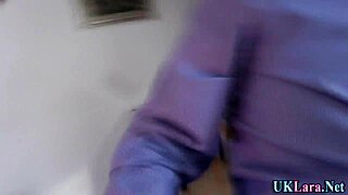 Watch this mature British beauty bent over in doggystyle for a hardcore group creampie in stockings!