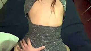 beautiful ass in little 18+ sparkly party dress