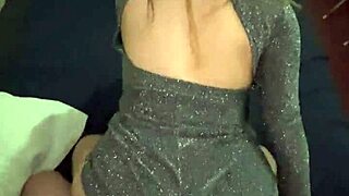 beautiful ass in little 18+ sparkly party dress