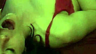 she swallows cum from big cock in threesome, dirty talk all around