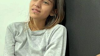 My stepsister was so horny in her room, I got excited and fucked her hard