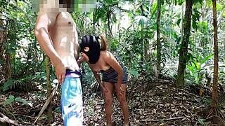 Teen Sucks Monster Cock In Woods