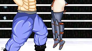 belly punch on cute japanese ninja girl