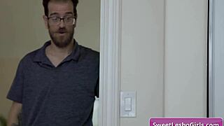 Does Busty Blonde Maid Fuck Asian Employer In Black Lingerie?