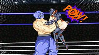 belly punch on cute japanese ninja girl