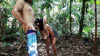 Teen Sucks Monster Cock In Woods