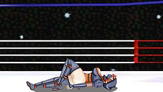 belly punch on cute japanese ninja girl