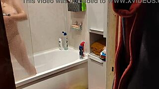 caught my stepsister in the bathroom while she was showering.