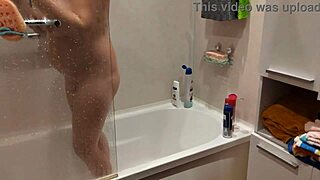 caught my stepsister in the bathroom while she was showering.