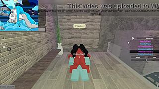 demon interacts with huge futa character in a neutral encounter