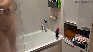 caught my stepsister in the bathroom while she was showering.