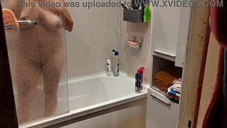 caught my stepsister in the bathroom while she was showering.