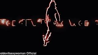 horny latina blonde shows off her big ass and hairy pussy in tight dress