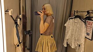 See-Through Clothes At Mall! Flashing Tits!