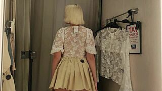 See-Through Clothes At Mall! Flashing Tits!