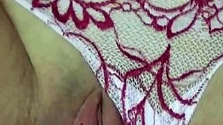 incredible milf moaning while sliding dildos deep in her wet pussy