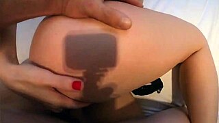 Sexy red head fucks swingers couple bent over with shaved pussy.