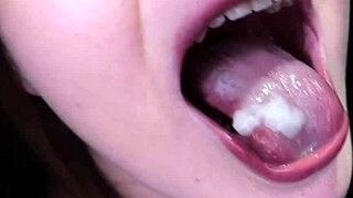 i swallow cum from the gloryhole. does it taste good, ava?