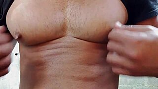 Yuri Gaúcho, the Brazilian bear, fucking his huge cock hard in solo homemade video with big cumload 😈