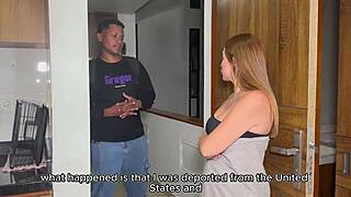 金发Sara和BBC共享房间