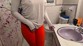 Hot Wet Pee Desperation Leads to Golden Shower with Wife