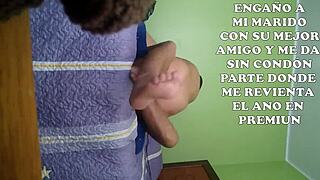 Mature wife cuckolds husband with best friend